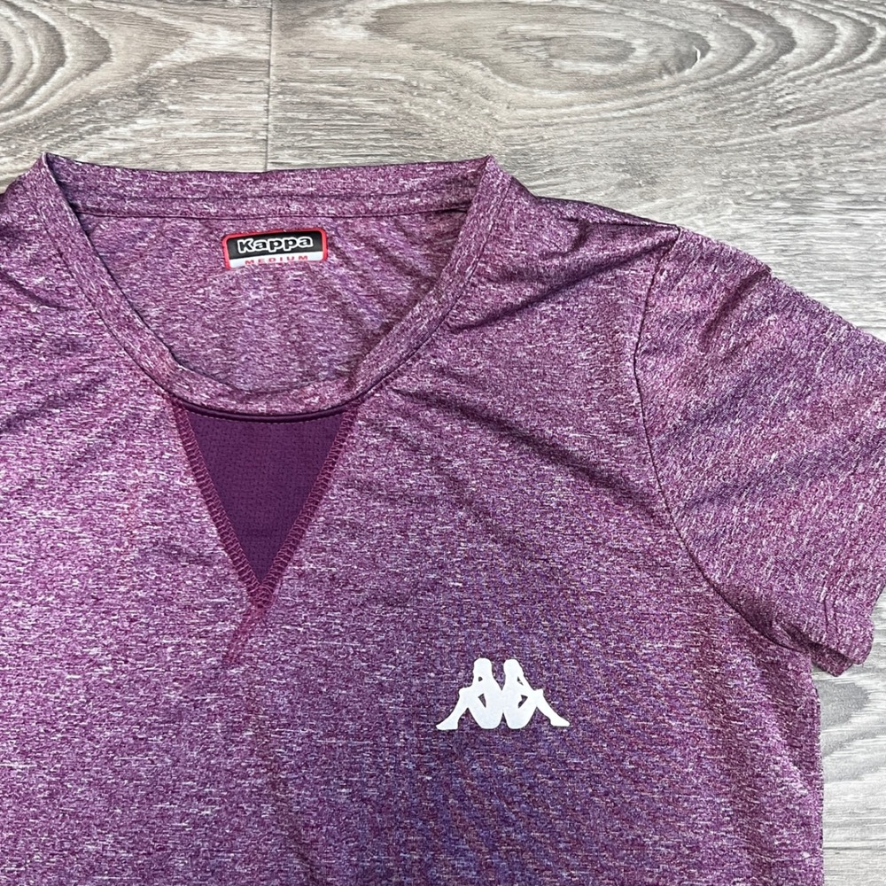 Kappa Athletic T-Shirt Purple Heathered Short Sleeve Top Medium 0187‎ - Picture 2 of 7